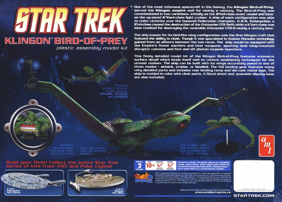 Star Trek III The Search For Spock Klingon Bird of Prey 1/350 Scale Model Kit Re-Issue by AMT - Click Image to Close