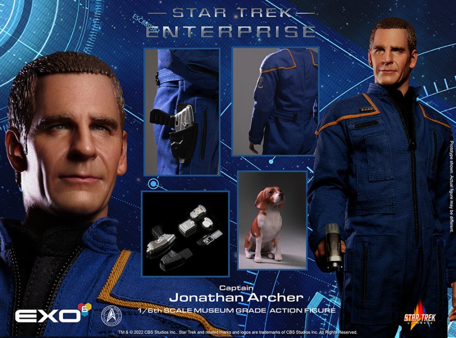 Star Trek Enterprise Captain Archer and Porthos 1/6 Scale Figure Set - Click Image to Close
