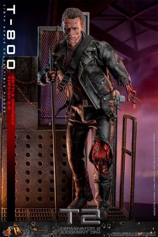 Terminator 2: Judgement Day T-800 Battle Damage 2.0 1/6 Scale Figure by Hot Toys - Click Image to Close