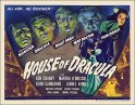 House of Dracula 1945 Half Sheet Poster Reproduction