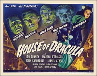 House of Dracula 1945 Half Sheet Poster Reproduction