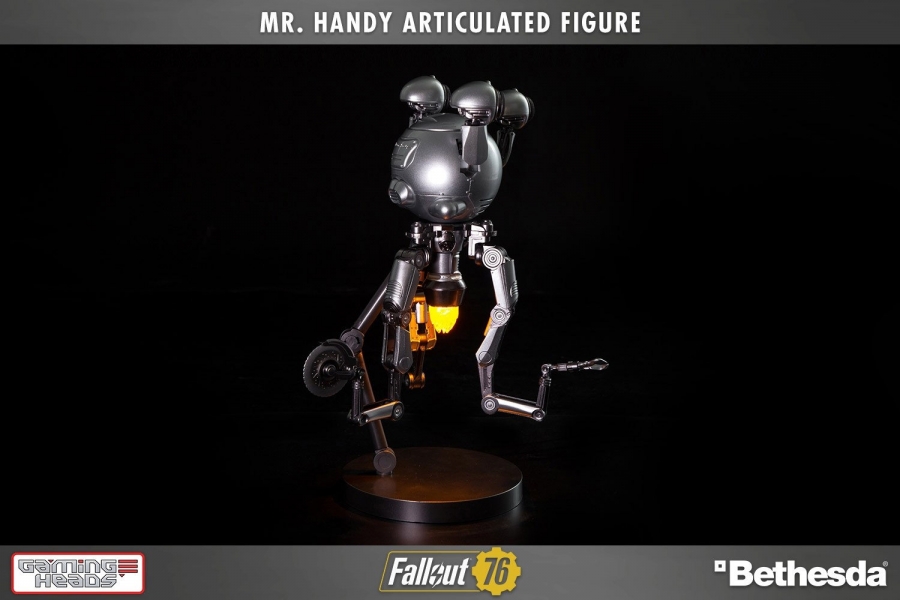 Fallout Mr. Handy Deluxe Articulated 12" Action Figure with Lights and Sound - Click Image to Close