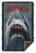 Jaws Great White Shark Woven Tapestry Blanket