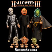 Halloween III Season of the Witch 1/6 Scale Figure Set of 3 Witch, Skull and Pumpkin