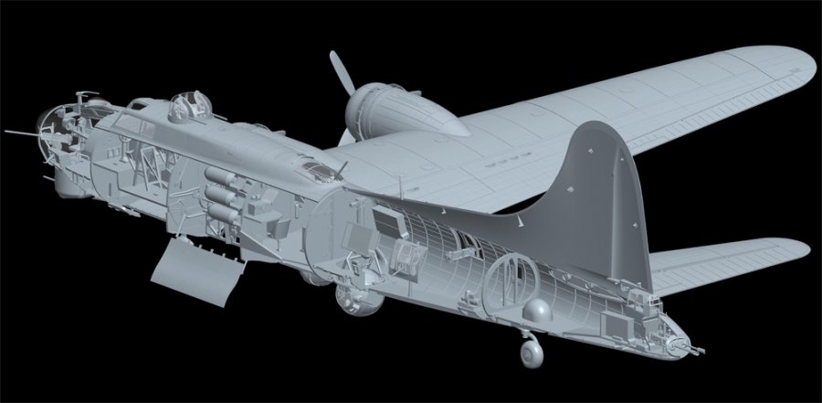 B-17G Flying Fortress Early Production 1/48 Scale Model Kit By HK Models - Click Image to Close