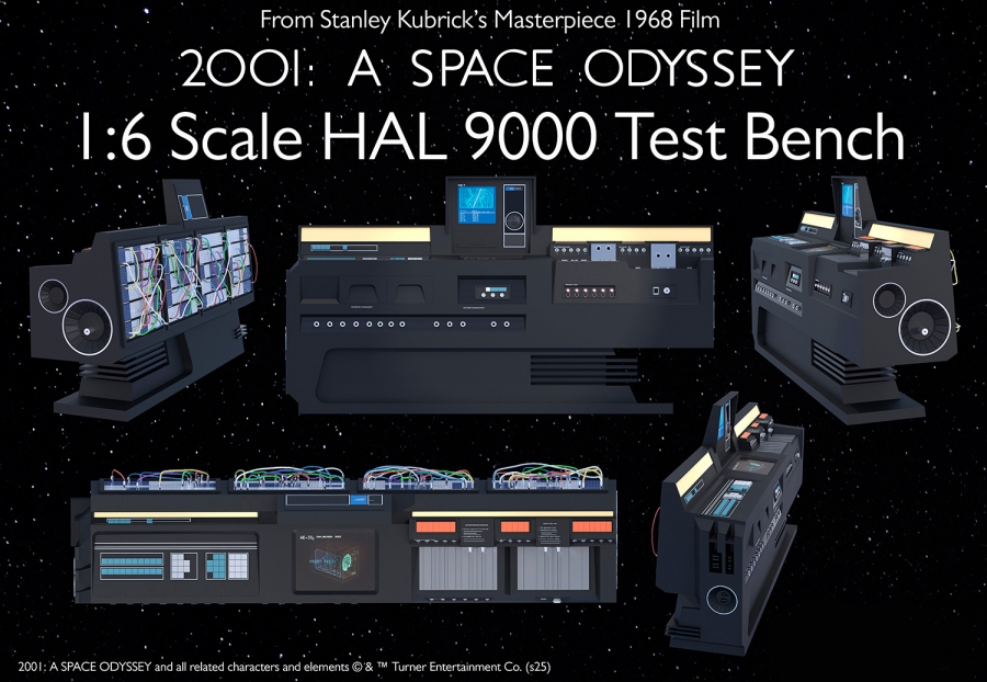 2001: A Space Odyssey Hal 9000 Test Bench 1/6 Scale Replica for (12" Executive Collection) Figures - Click Image to Close