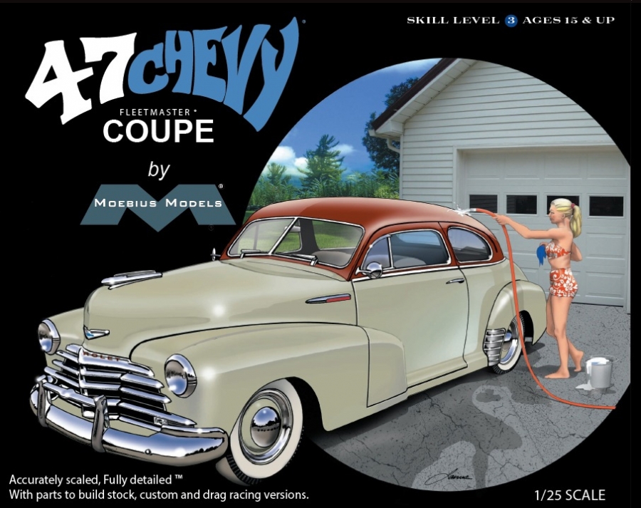 1947 Chevrolet Fleetmaster Coupe 1/25 Scale Model Kit - Click Image to Close