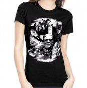 Universal Monsters Collage GLOW-IN-THE-DARK Women's T-Shirt