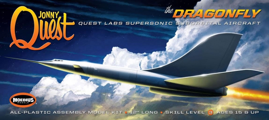 Jonny Quest Dr. Quest Dragonfly SST Jet Airplane Model Kit Johnny Quest - Click Image to Close