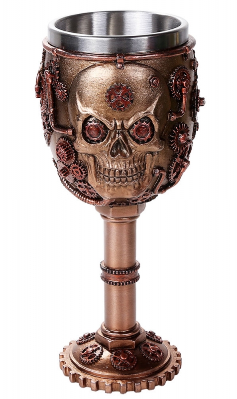 Steampunk Skull Goblet - Click Image to Close