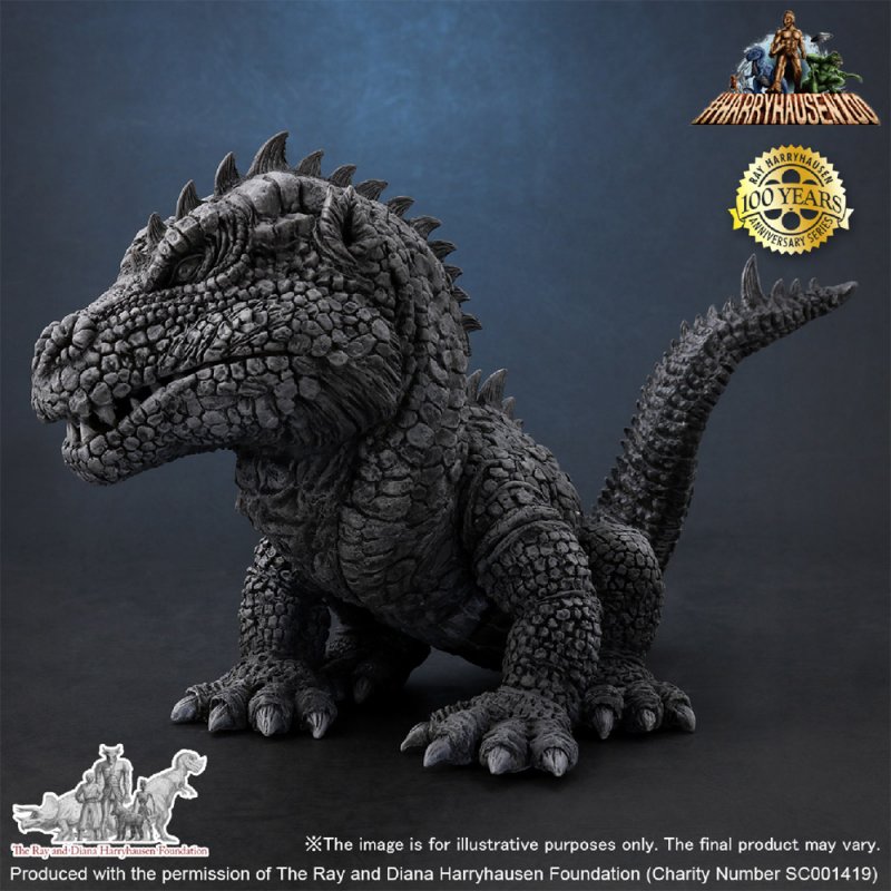 Beast from 20,000 Fathoms Rhedosaurus Defo-Real B&W Version Vinyl Figure by X-Plus - Click Image to Close