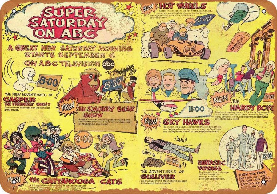 Super Saturday on ABC 1969 10" x 14" Metal Sign - Click Image to Close