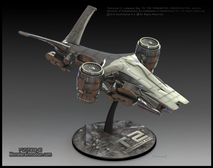 Terminator 2 Aerial Hunter Killer Machine Plane 1/32 Scale Model Kit - Click Image to Close