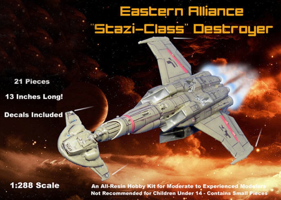 Battlestar Galactica Stazi Class 1/288 Destroyer Model Kit - Click Image to Close