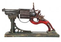 Trigan Pistolle MK II Steampunk Gun w/ Stand by Colonel J. Fizziwigs