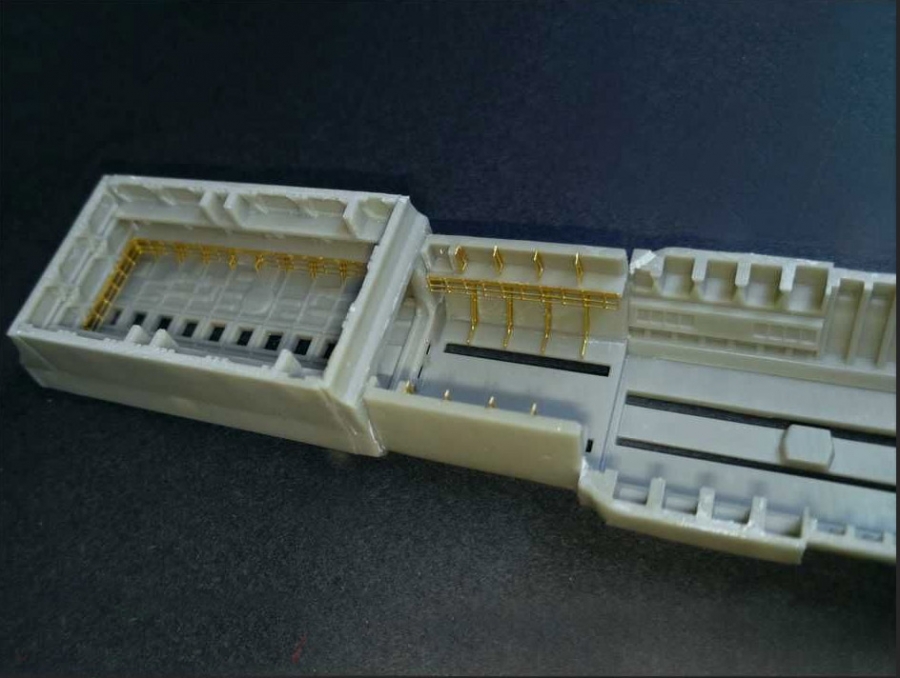 Star Trek TOS Enterprise 1701-A REFIT 1/537 Scale Hangar Bay Photoetch and Resin Detail set by Green Strawberry for AMT - Click Image to Close