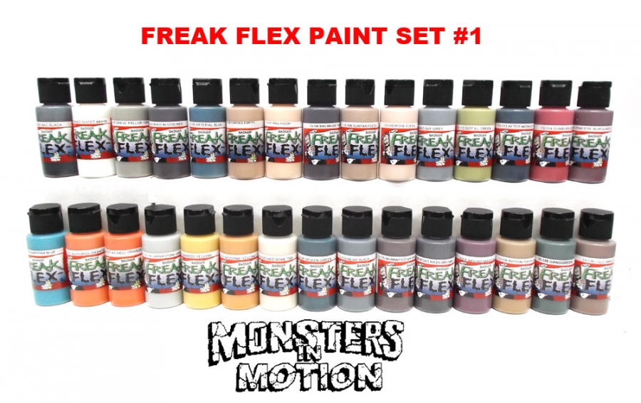 Badger - Primer - 4oz 118mL - Modelflex Paint 3-Color Pack - One Each:  White, Gray, Black - 165-410