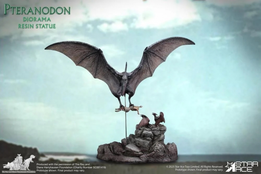 One Million Years B.C. 1966 1/8 Scale Pteranodon Diorama Scene Statue Ray Harryhausen - Click Image to Close