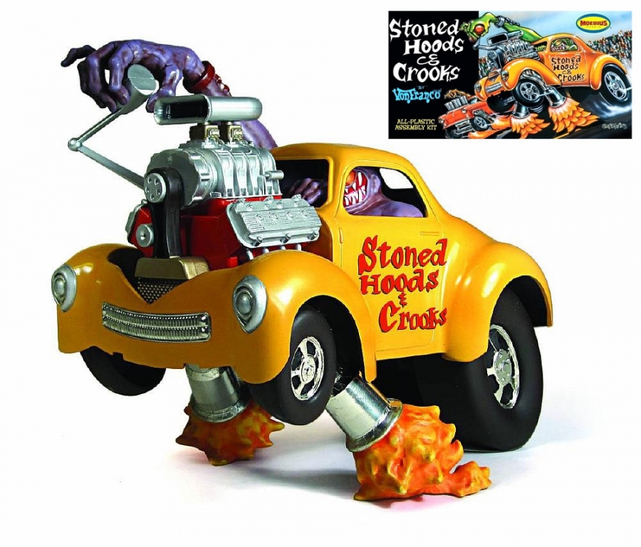 Stoned Hoods & Crooks 1/25 Scale Hot Rod Model Kit by Von Franco - Click Image to Close