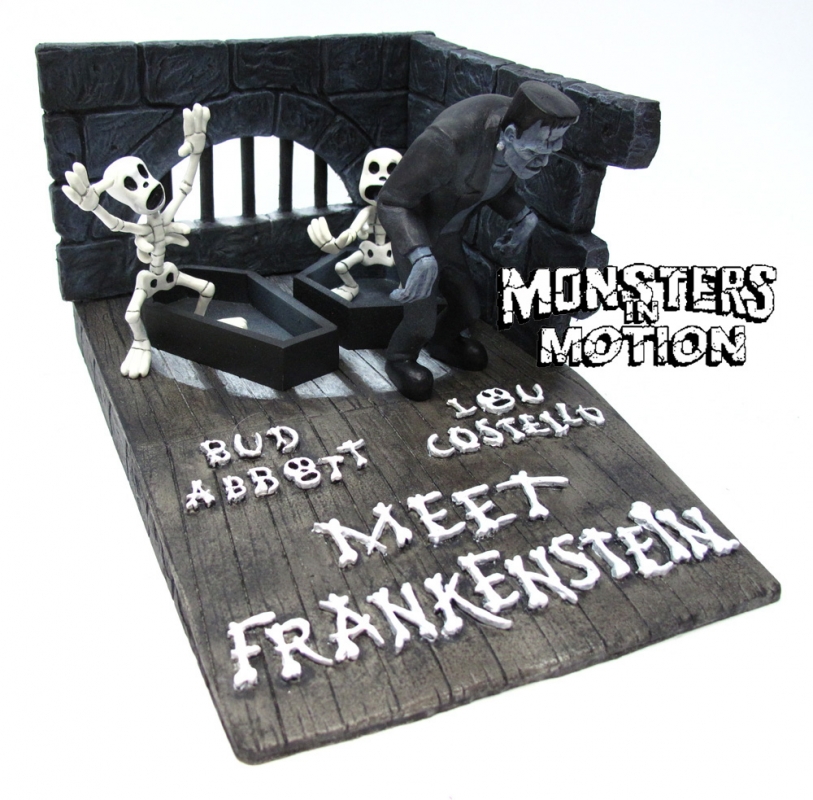 Monster Scenes Scale Frankenstein Cartoon Monster Skeleton Model Kit - Click Image to Close