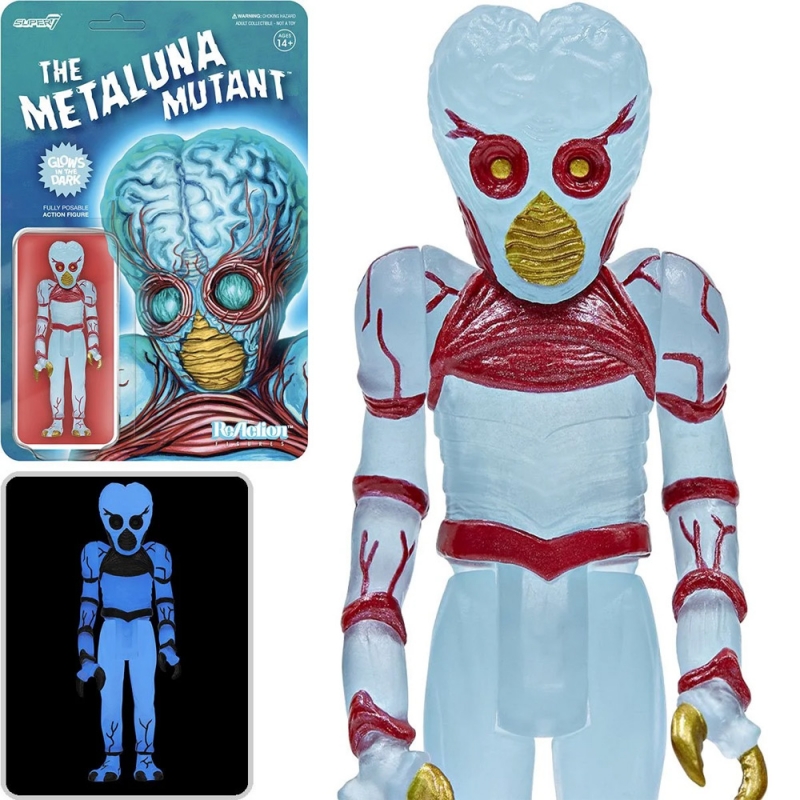 This Island Earth The Metaluna Mutant Blue Glow-in-the-Dark 3 3/4-inch ReAction Figure Universal Monsters - Click Image to Close