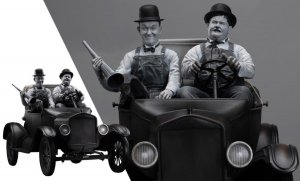 Stan Laurel & Oliver Hardy on Ford Model T 1/12 Scale Replica