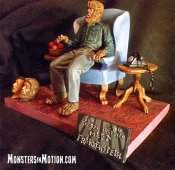 Wolfman Aurora Monster Scenes Scale Transformation Scene Model Kit