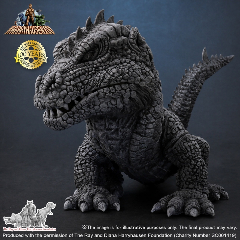 Beast from 20,000 Fathoms Rhedosaurus Defo-Real B&W Version Vinyl Figure by X-Plus - Click Image to Close