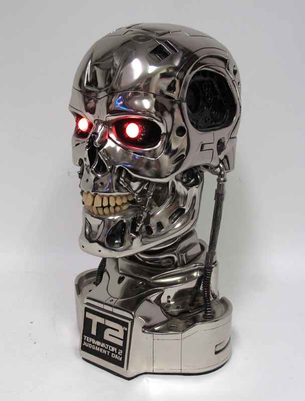 Terminator 2 Judgement Day Endoskeleton Endoskull Head T-800 Prop Replica by Hollywood Collector's Gallery - Click Image to Close