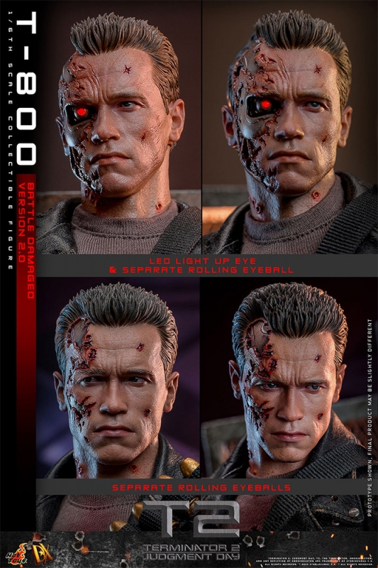 Terminator 2: Judgement Day T-800 Battle Damage 2.0 1/6 Scale Figure by Hot Toys - Click Image to Close
