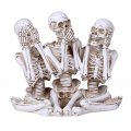 Skeletons Hear, See, Speak No Evil Statue