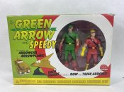 DC Direct Green Arrow & Speedy Action Figure Set w Silver Age W/ Mini Arrowcar & Arrowplane