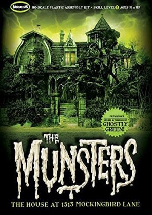 Munsters House Ghostly Green Version Model Kit by Moebius