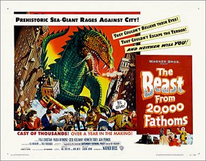 Beast fron 20,000 Fathoms 1953 Half Sheet Poster