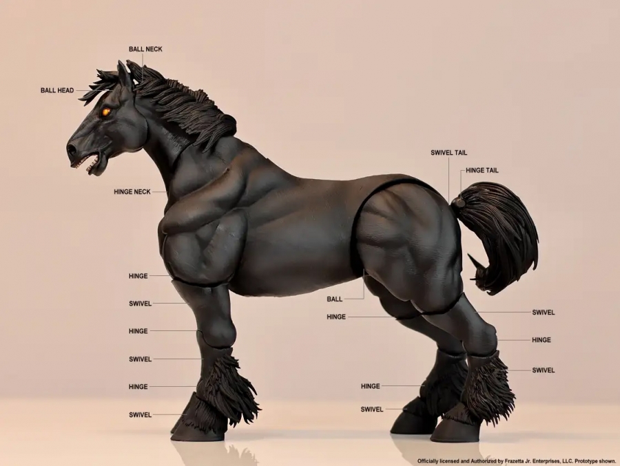 Frank Frazetta's Death Dealer With Steed 1/12 Scale Figure - Click Image to Close
