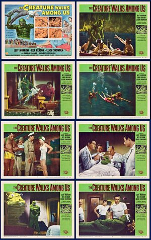 Creature Walks Among Us 1956 Lobby Card Set (11 X 14)