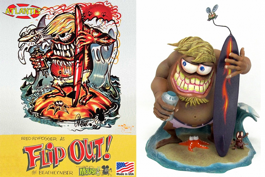 Fred Flypogger as Flip Out the Beachcomber by Stanley Mouse Model Kit - Click Image to Close