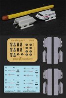 Star Trek TOS Type F Shuttlecraft 1/600 Scale 4 Pack Model Kit with Photoetch and Decals by Green Strawberry