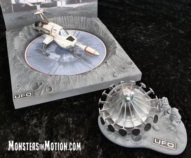 UFO TV Series Flying Saucer Replica with Lunar Display Base