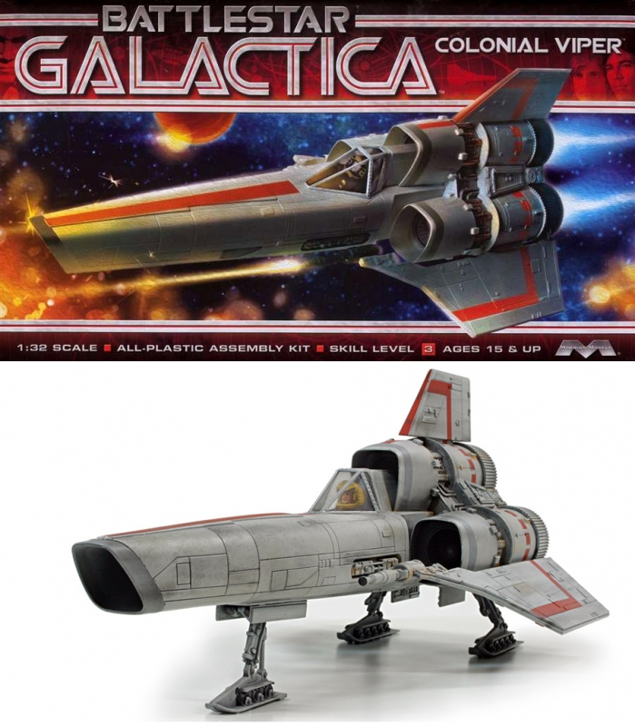 Battlestar Galactica 1978 Colonial Viper MK I 1/32 Scale Model Kit by Moebius OOP - Click Image to Close