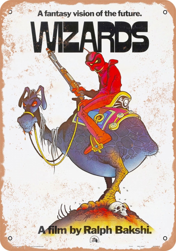 Wizards 1977 Movie Poster 10" x 14" Metal Sign Ralph Bakshi - Click Image to Close