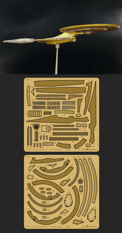 Star Trek Discovery NCC-1031 1/2500 Scale Photoetch Detail by Green Strawberry - Click Image to Close