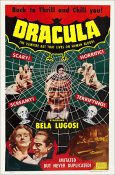 Dracula 1951 One Sheet Re-Release Reproduction Poster 27X41