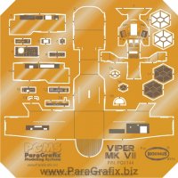 Battlestar Galactica 2003 Colonial Viper MK VII 1/32 Scale Model Cockpit Photoetch Set for Moebius