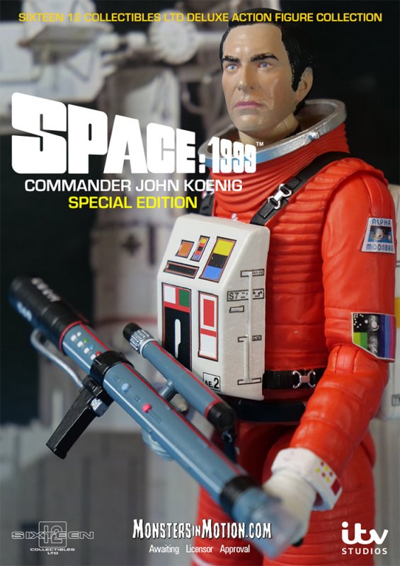 Space 1999 Commander John Koenig with Rifle Special Edition Deluxe 6 Inch Figure by Sixteen 12 - Click Image to Close