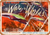 War of the Worlds 1953 H.G. Wells 9" x 12" Metal Sign
