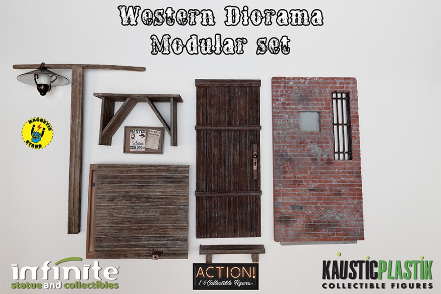 Western Diorama Modular Set 1/6 Scale Accessory Set for 12 Inch Figures - Click Image to Close