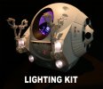2001: A Space Odyssey EVA Pod 1/8 Scale Lighting Detail Kit for Moebius Model Kit