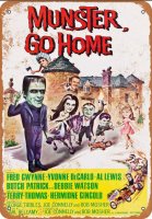 Munsters Munster Go Home 1966 Metal Sign 9" X 12"