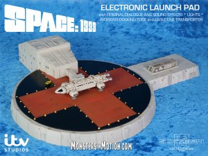 Space 1999 5.5 Inch Electronic Alpha Eagle Launch Pad with Micro Eagle Transporter, Lights and Sound